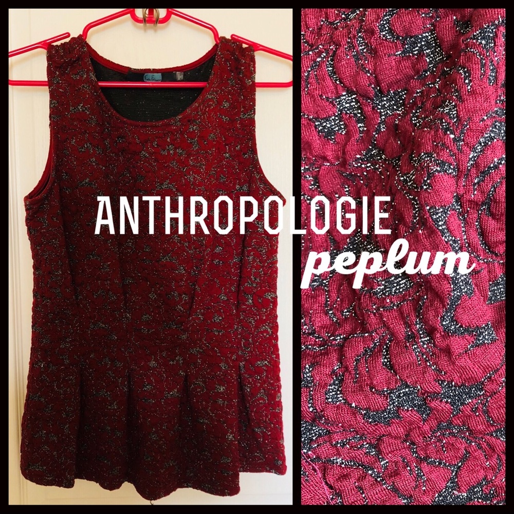 Anthropologie Peplum tank - small